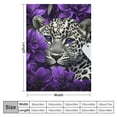 thumbnail image 4 of BCIIG Cheetah  Blanket Purple Rose Leopard Print Blanket for Women Romantic Flowers Throw Blanket African Safari Animals Fuzzy Blanket Animal Hide Spot Wild Safari Theme Sofa Decor  60x80in, 4 of 6
