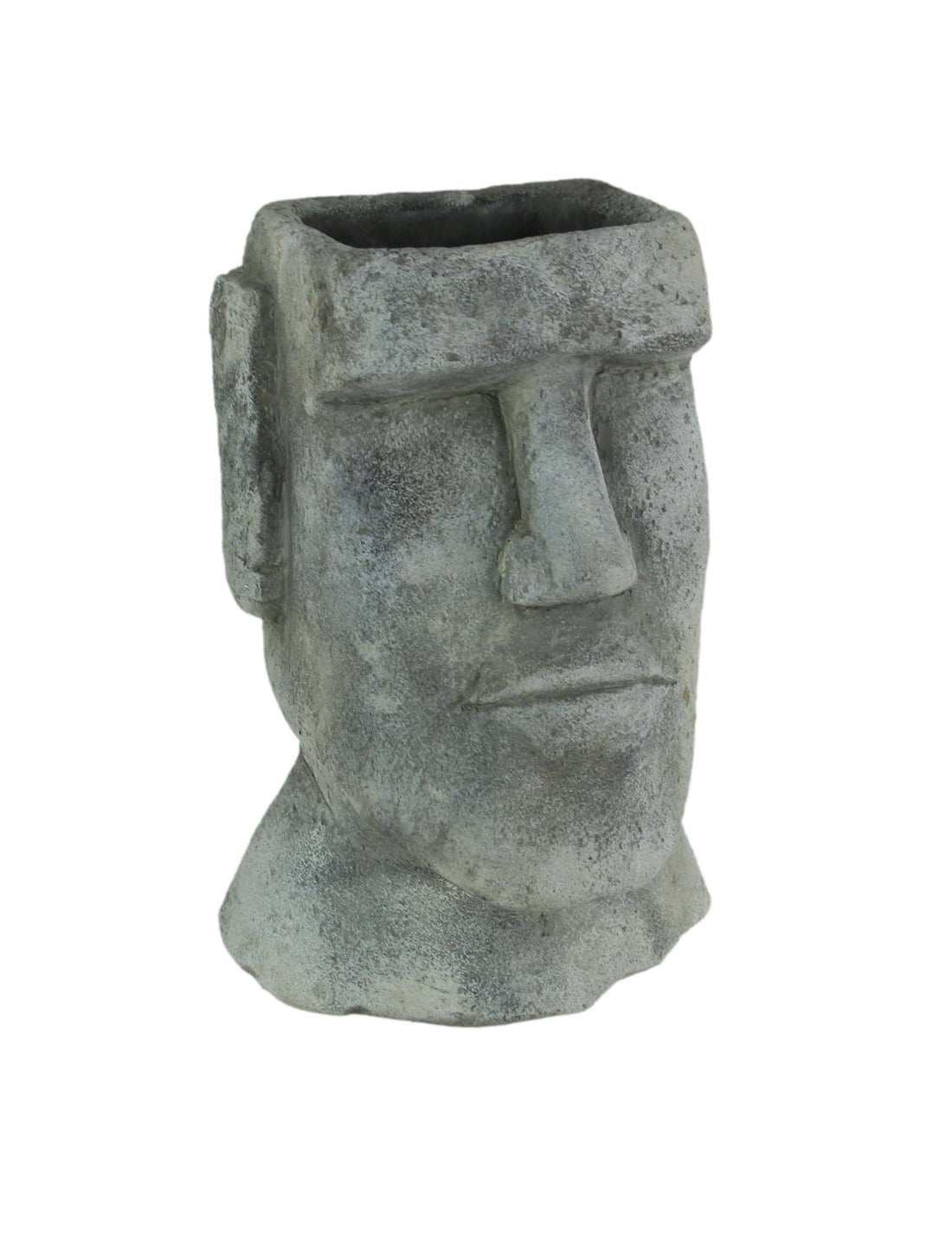 Easter Island Ahu Akivi Moai Concrete Planter Plant Pot 10.25 Inches High 