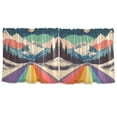 thumbnail image 7 of Yayeee Kitchen Curtains Tier Set of 2 Light Filtering 57"x36" Over Sink Window Panels, Colorful Road at Night, 7 of 7