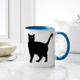 thumbnail image 4 of CafePress - Black Cat Silhouette - 11 oz Ceramic Mug - Novelty Coffee Tea Cup, 4 of 4