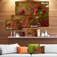 thumbnail image 3 of Spring Garden with Little Red Flowers - Large Floral Canvas Artwork, 3 of 4