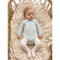 thumbnail image 5 of RUINIXCW Baby Boy Fall Romper Stripe Print Buttons Turn Down Collar Long Sleeve Infant Bodysuits Jumpsuits, 5 of 9