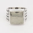 thumbnail image 6 of Earth Gems Jewelry Pyrite Ring Sterling Silver Ring Statement Ring Gemstone Ring for Men's, 6 of 6