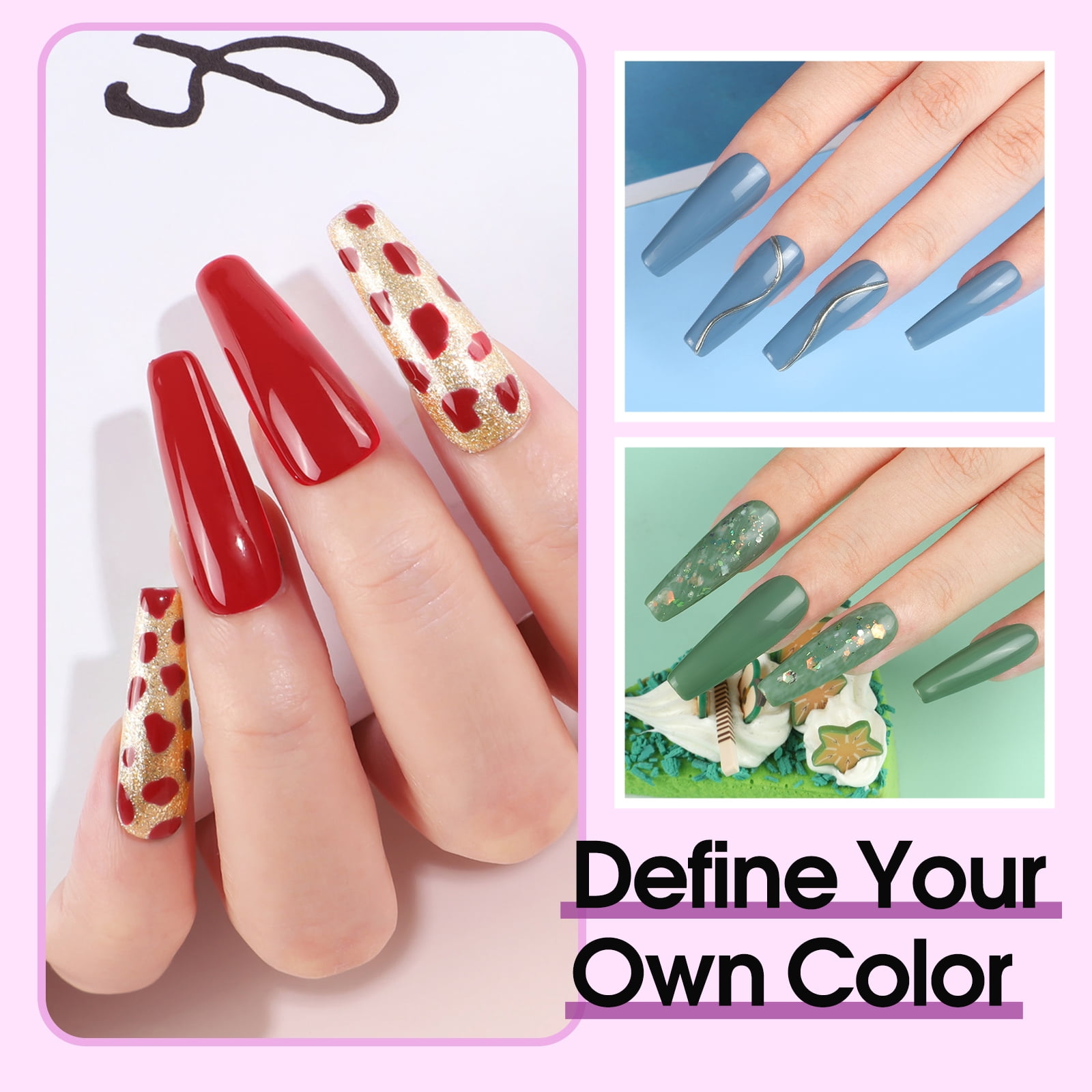 COSCELIA Gel Nail Kit with U V Light Starter Kit 20 Colors Gel Nail Polish Multi-Type Top Base Coat Nail Art Decorations Gel Manicure Nail Kit Gifts for Women