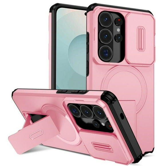 Funda para Samsung Galaxy S26 Ultra 5G con Soporte de Plegado Invisible, Carga Inalámbrica Magnética Segura, Carcasa Deslizante para Cámara, Funda Protectora Resistente a Prueba de Golpes y Caídas