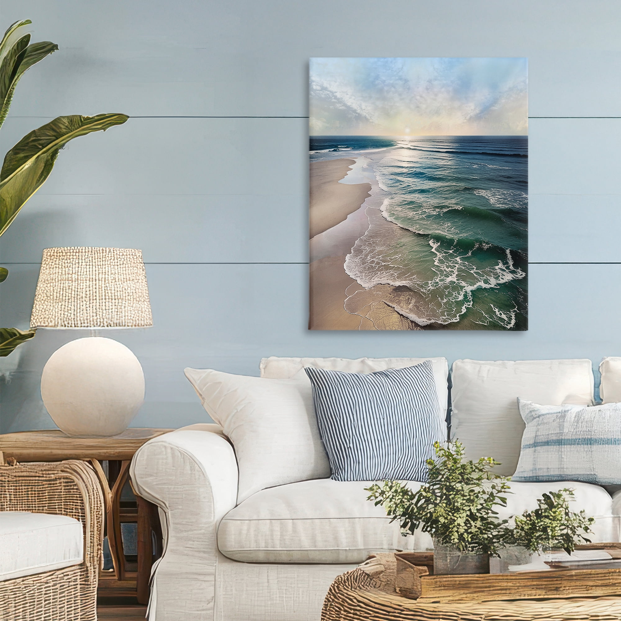Stupell Industries Tranquil Shoreline with Soft Light Canvas Wall Art, design by Mike Calascibetta