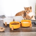 thumbnail image 3 of Double Ceramic Cat Dog Bowl With Wood Stand, 3 of 4