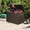 Brown, variant on Domi 200 Gallon Deck Box, Outdoor Metal Lockable Storage Cabinet, Waterproof Steel Outdoor Bench with Lockable Lid, Side Handles & Rolling Casters for Outside Cushions, Pillows, Garden Tools, Brown