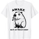 thumbnail image 1 of Smoking Capybara Awake But at What Cost Funny Meme Camiseta, 1 of 2