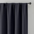 thumbnail image 5 of MKHILL Aether Wide Black Blackout Curtains 50X 84 Inch Length 2 Panels, Thermal Insulated Drapes for Bedroom Living Room, Each 50"W x 84"L, Black, 5 of 12