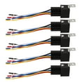 thumbnail image 1 of Automotive Relay, Waterproof Flame Retardant 5pcs Copper Contact Car Relay Harness  For Vehicles, 1 of 8