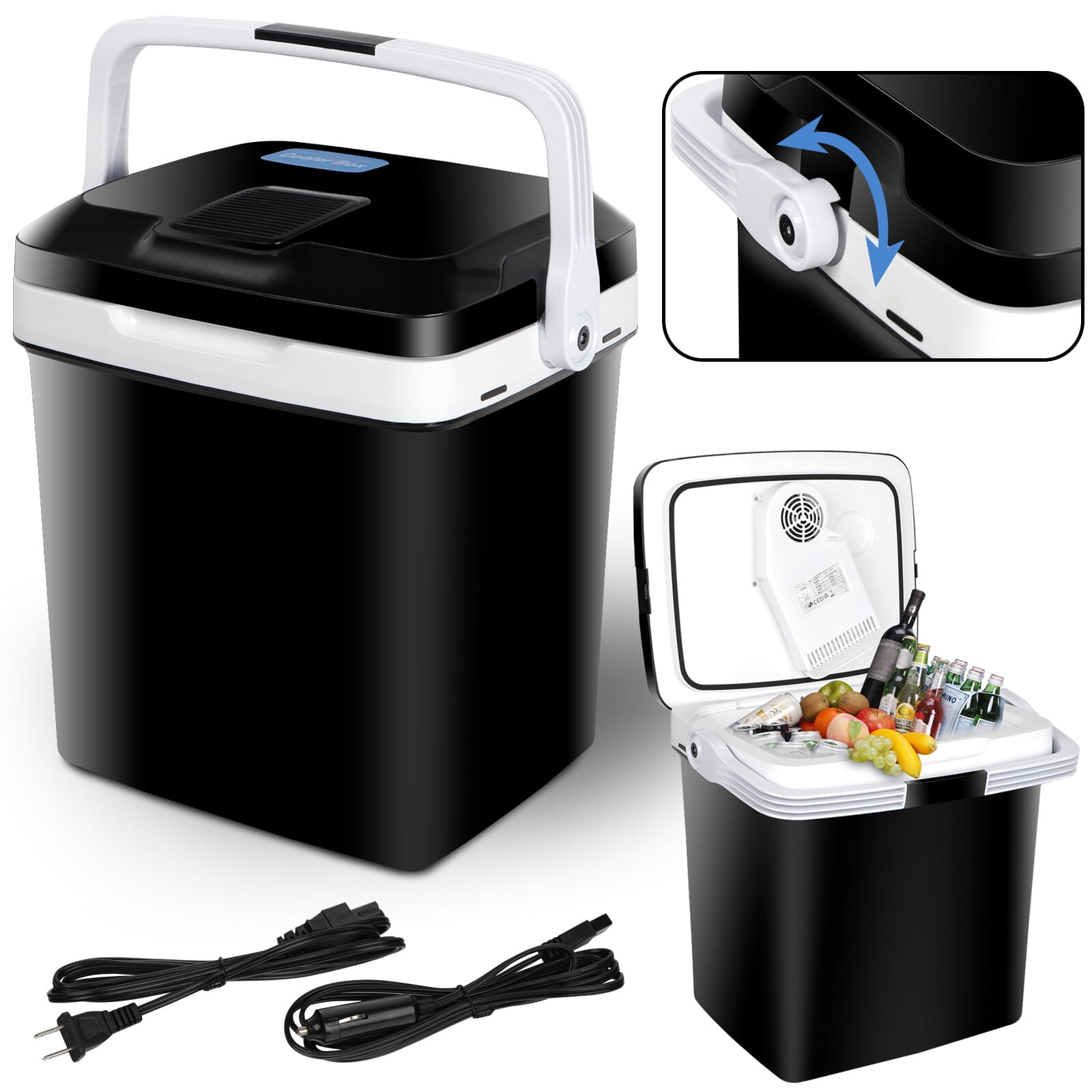 HomGarden 28QT/26L Mini Thermoelectric Cooler/Warmer Portable Car Fridge Camping Travel Picnic