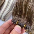 thumbnail image 4 of Extensión de cabello humano 100 % virgen Genius Weft de fábrica, 100 g, trama de cabello liso invisible para salón, 4 of 5