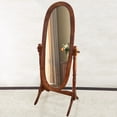 thumbnail image 5 of Liveasy Swivel Adjustable Full-Length Oval Wood Cheval Floor Mirror in Oak, 5 of 6