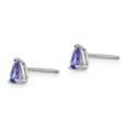 thumbnail image 3 of Finest Gold 14K White Gold Tanzanite Earrings, 3 of 4