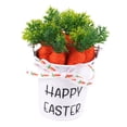 thumbnail image 4 of Cubo pequeño de Pascua para recolectar, ligero y versátil, para decoración de Pascua, ideal para celebraciones en el césped, fiestas en el jardín o en Lazo estampado blanco, 4 of 7