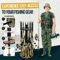 thumbnail image 2 of Rush Creek Creations 16-Rod Round Freestanding Fishing Rod Storage Rack with Clips, Realtree Xtra Camo, 2 of 7