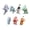 Sets, variant on SmartBy 7 Pairs Cartoon Animal Bite Earrings Shark Dinosaur Dog Hippo Anti-slip Earrings Daily Wear Dating Parties Ear Jewelry