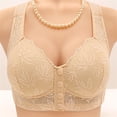 thumbnail image 3 of iHPH7 Front Closure Bras for Women, Bras for Women No Underwire, Front Button Bras for Women, Snap Front Bra, Full Coverage Bras for Women, Beige 36, 3 of 3