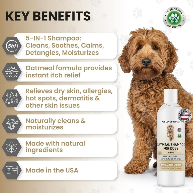Oatmeal shampoo for dogs benefits deals