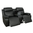 thumbnail image 3 of MAYEERTY 74" Modern Upholstered Breathing Leather Loveseat - For Living Room, Black, 3 of 8