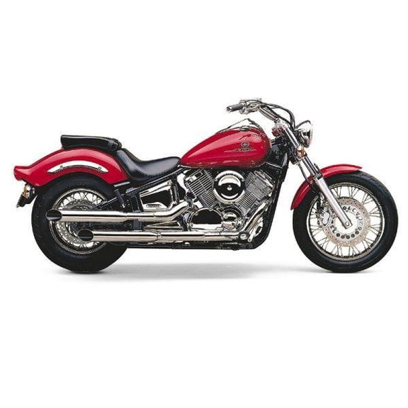 Boulevard Slashcut Slip On Mufflers for Yamaha Cruisers - Yamaha XVS1100 V Star 1100 Custom (Non-CA) 04-05