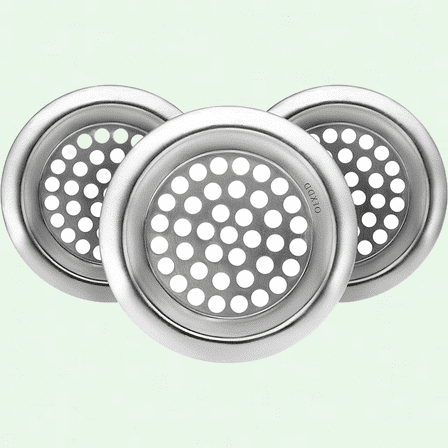 Sinkdrain Hair Catcher 3", Pack of 3, Stainless Steel Sink Strainer, Sink Drain Protector