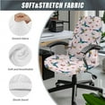 thumbnail image 3 of SCRAWLGOD 3 Pieces Washable Office Chair Slipcover with Armrest Covers Crease Resistant Gaming Chair Protector Universal Desk Chair Seat Cover, Hummingbird Heart Butterfly, S, 3 of 7
