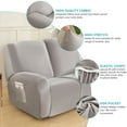 SHANNA Stretch Recliner Loveseat Cover Sofa Slipcover, 2 Seater Couch Cover Furniture Protector