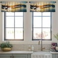 thumbnail image 3 of LALILO Kitchen Curtain Valance World Water Day Water Rod Pocket Window Curtain 52"x 18" Set of 2, 3 of 7