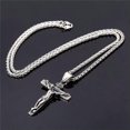 thumbnail image 5 of EOEMY Women Men Stainless Steel Jesus Cross Crucifix Pendant Chain Necklace Jewelry.-Gold, 5 of 8