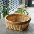 thumbnail image 4 of SLYNSHome Round Rattan Fruit Baskets Woven Storage Bowls Key Holder Stackable for Shelf Kitchen Tabletop Decoratives - 7.87 inch, 4 of 7