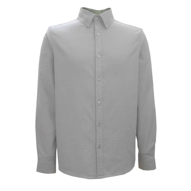 Camisa George Para Hombre Manga Larga Tipo Lino Talla EG Verde Olivo Opaco