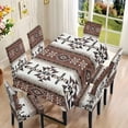 thumbnail image 2 of TSOVTHRID Aztec Tribal Geometric Print Tablecloth Stretch Dining Chair Slipcovers Removable Table Cloth Chair Dustproof Cover Furniture Protector Kitchen Decor, 7 Pcs, 2 of 6