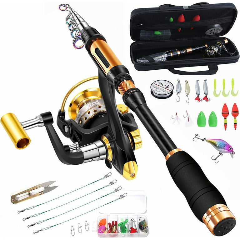 BNTTEAM Spinning Rod and Reel Combo 2.1m,2.4m,3.0m 3.6m Carbon Telescopic  Fishing Rod 13BB Fishing Reel Bag Lures Line Hooks Set 