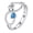 Blue, variant on Twelve Birthstones Anti Anxiety Decompression Rotating Ring Decompression Ring Birthday Gift for Her Minimalist Crystal Ring Twelve Birthstones Rhinestone Ring (Pink )