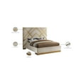thumbnail image 2 of Meridian Furniture Vector Rich Velvet Queen Bed in Cream, 2 of 5