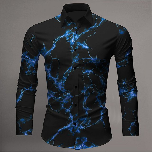 Camisa de hombre con solapa y pintura salpicada, de lujo, informal, deportiva, ligera, cómoda, suave, diseño de diseñador, nuevo estilo 2024