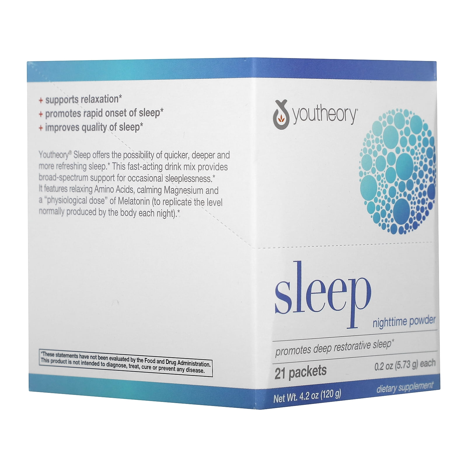 youtheory Sleep Nighttime Powder 21 Packs