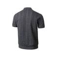 thumbnail image 4 of FRSASU Men's Polo Shirt Short Sleeve Jacquard Business Casual Breathable Casual Summer Tops Dark Gray, 4 of 8
