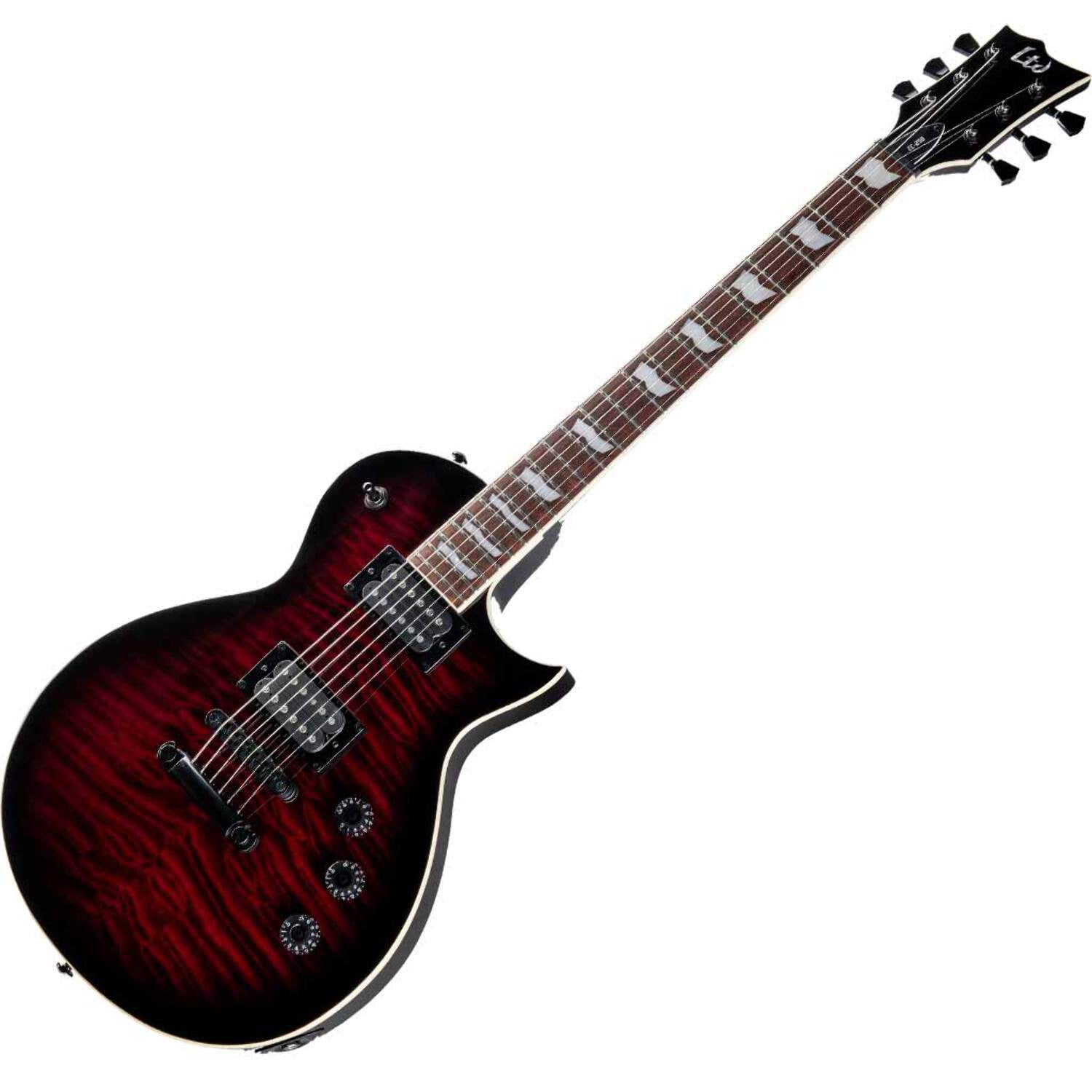 ESP LTD EC-256QM Electric Guitar - See Thru Black Cherry Sunburst