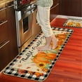 thumbnail image 5 of 2 Pieces Hello Pumpkin Kitchen Mat Autumn Kitchen Rugs Thanksgiving Decorative Door Mats, Home Seasonal Fall Holiday Party Autumn Maple Leaves Harvest Thankful Grateful Blessed Low-Profile Floor Mat, 5 of 6