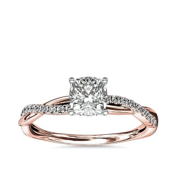 2.25 Carat Cushion Cut (D/VVS1) Moissanite Latest Bridal Ring for Women Solid 18K White Gold Ring Size 7 Professional Jewelry by Diamond-Capitals