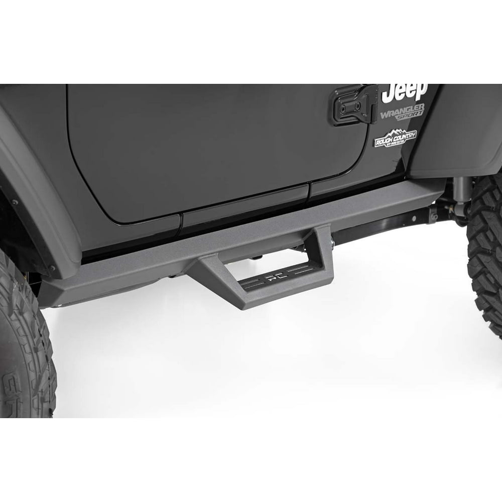 Rough Country Nerf Bar Drop Steps (fits) 20182020 Jeep Wrangler JL 2DR