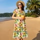 thumbnail image 4 of Balery Sunflower Cornflower Poppy Vestidos sueltos de manga corta para mujer, vestidos de verano 2025, vestidos casuales de corte A con vuelo., 4 of 6