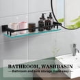 thumbnail image 4 of Estante de Baño SFGSOWOR 52 cm de Vidrio Templado Negro Mate, 4 of 7