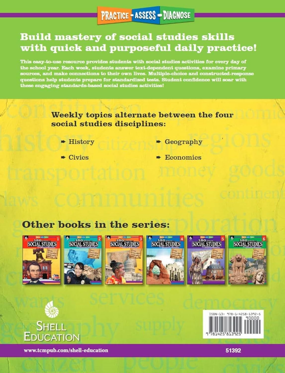 180 Days™: Kindergarten 8-Book Set: Daily Practice for Reading 2nd Edition, Writing, Spelling, Language, Math, Science, Social Studies, and Geography