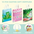 thumbnail image 2 of Joyfy 12 Pcs Easter Gift Bags, 17"x15" Canvas Tote Treat Bag, Reusable Grocery Bags and Basket with Handles, Easter Goodie Bag for Kids Easter Egg Hunt Party Favors, 2 of 8