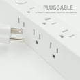 thumbnail image 5 of Beishink 13 - in - 1 9 - Port Surge Protector, Power Board USB C White 1 Piece, 5 of 6