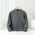 thumbnail image 2 of Thermal Shirt Boys Long Sleeve Grey T Shirt Kids Turtleneck T-Shirts Fall Clothes 9-10 Years Shirts Boys, 2 of 4